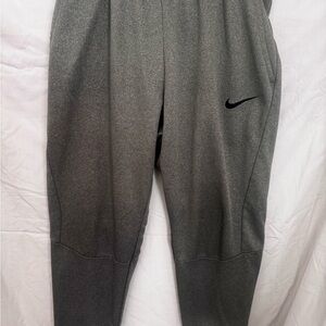 Nike Dark Heather Gray Joggers with Black Swoosh